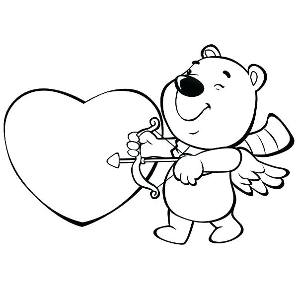 600x600 Valentine Cupid Coloring Pages Help You Celebrate Valentines Day