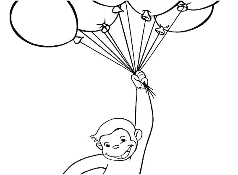 827x609 Curious George Coloring Pages Printable Wonderful Curious Color