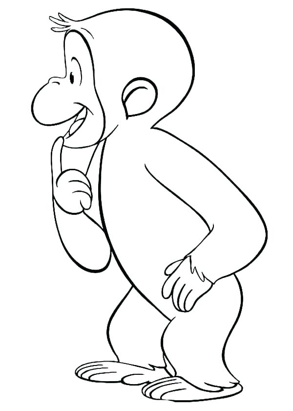 600x840 Curious George Coloring Pages Curious Birthday Coloring Pages