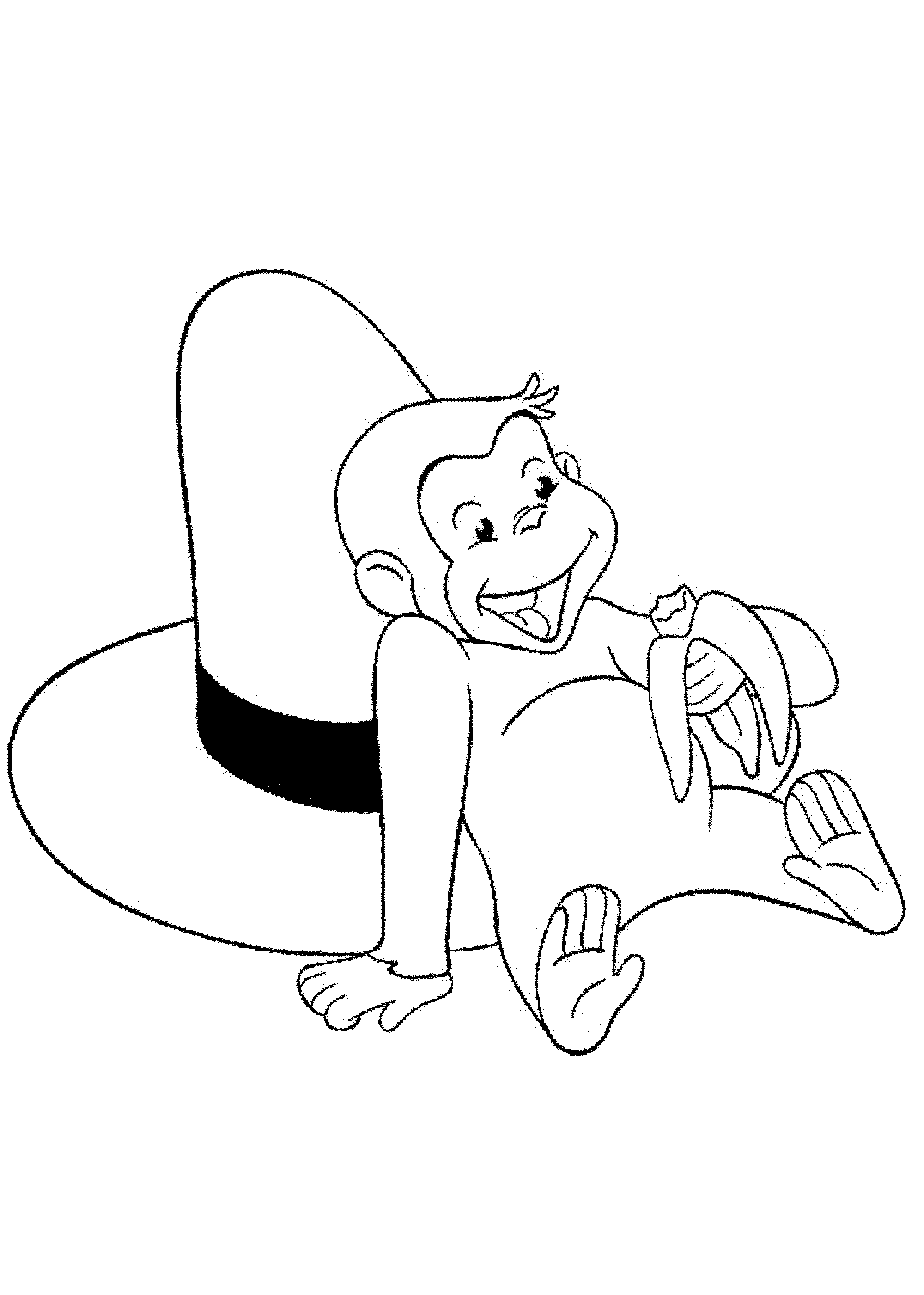 2000x2801 Curious George Coloring Page Printable Pages For Kids Free Inside