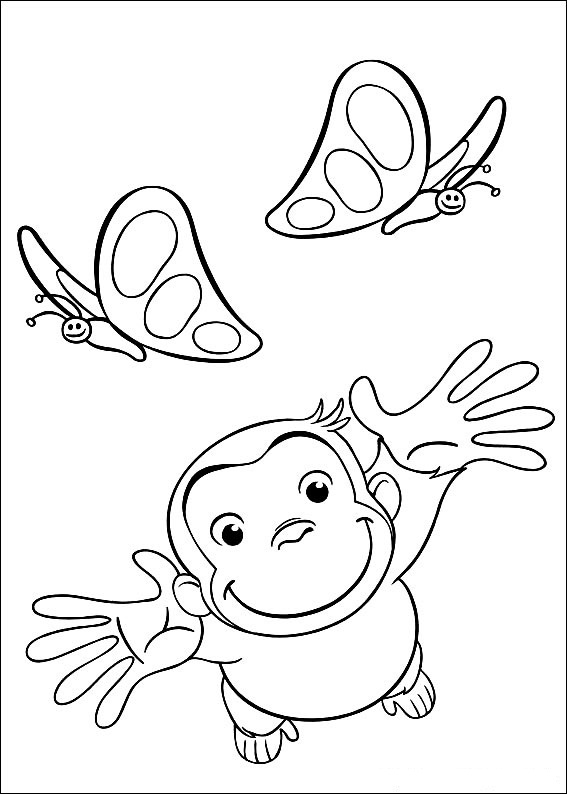 567x794 Curious George Coloring Pages