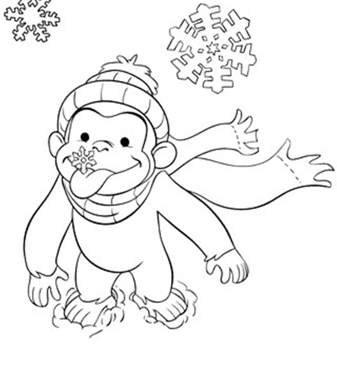 1091x1224 Curious George Coloring Printables Kids Free Cartoon Pages