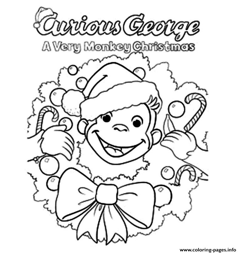 771x811 Christmas Curious George Coloring Pages Printable