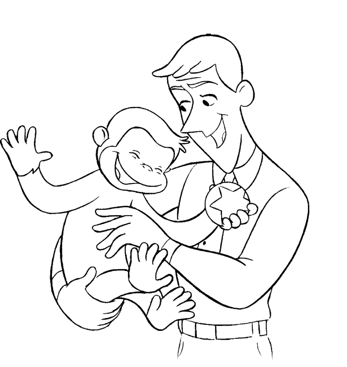 700x742 George The Monkey Laughed Coloring Pages