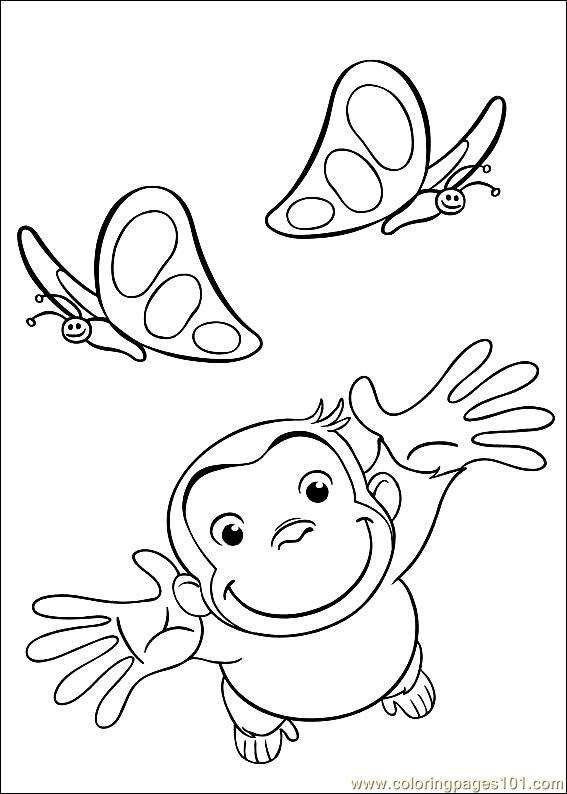 567x794 Printable Curious George Coloring Pages Free