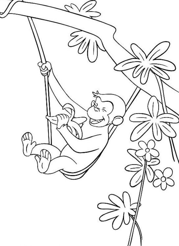 575x791 Curious George Coloring Pages