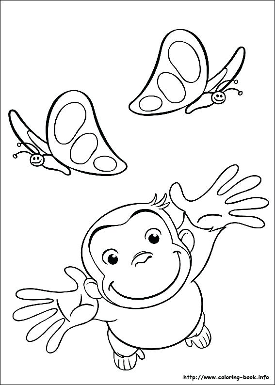 567x794 Curious George Coloring Pictures Curious Ornament Curious George
