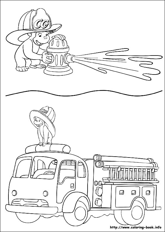 567x794 Curious George Coloring Picture