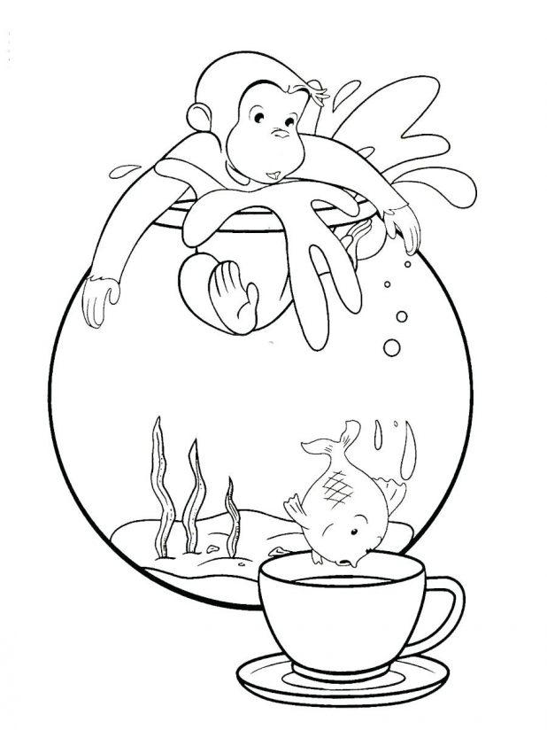 618x824 Curious George Printable Coloring Pages Coloring Pages Awesome