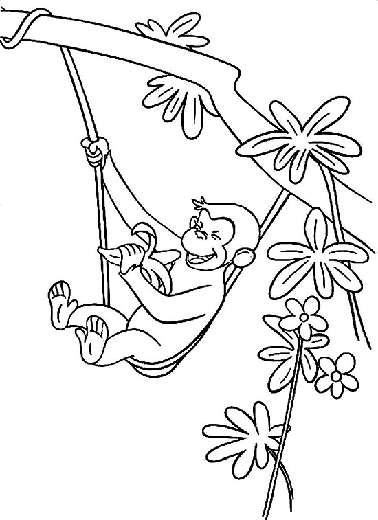 550x757 Gorgeous Ideas Curious George Printable Coloring Pages Me