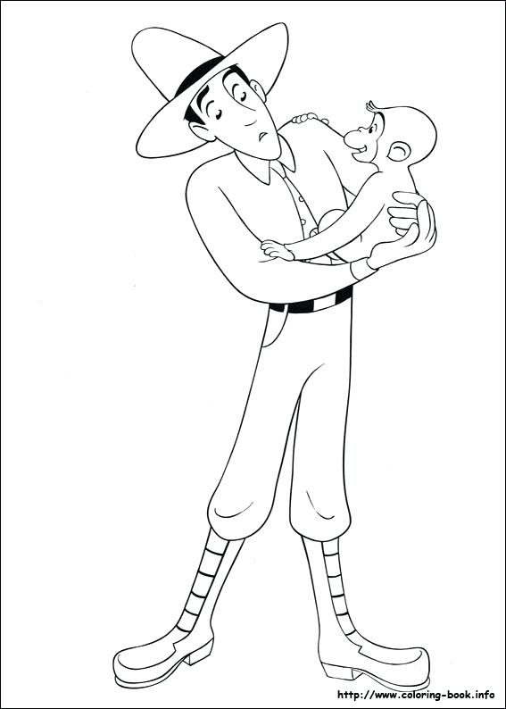 567x794 Curious George Printable Coloring Pages
