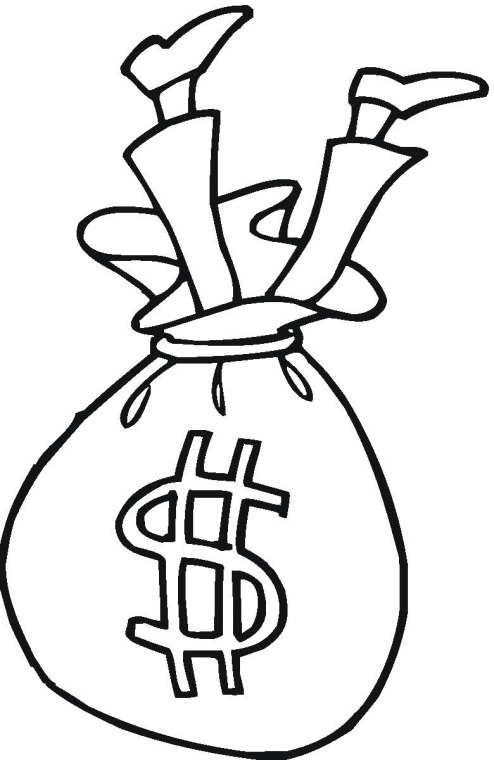 494x760 Money Coins Coloring Pages