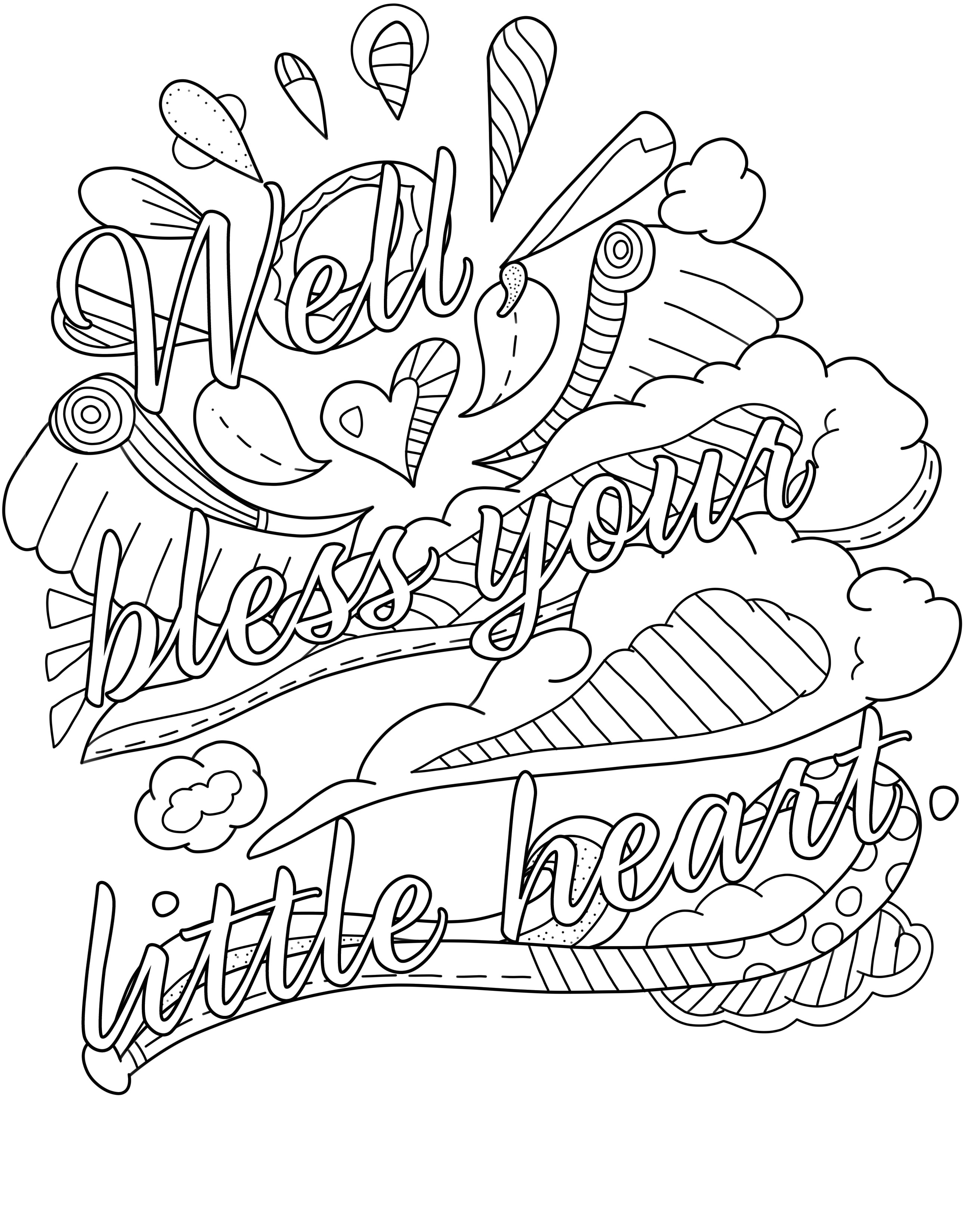 2600x3300 Swear Word Coloring Pages Free Printable