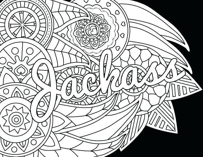 700x540 Swear Word Coloring Pages Printable Adult Flowers