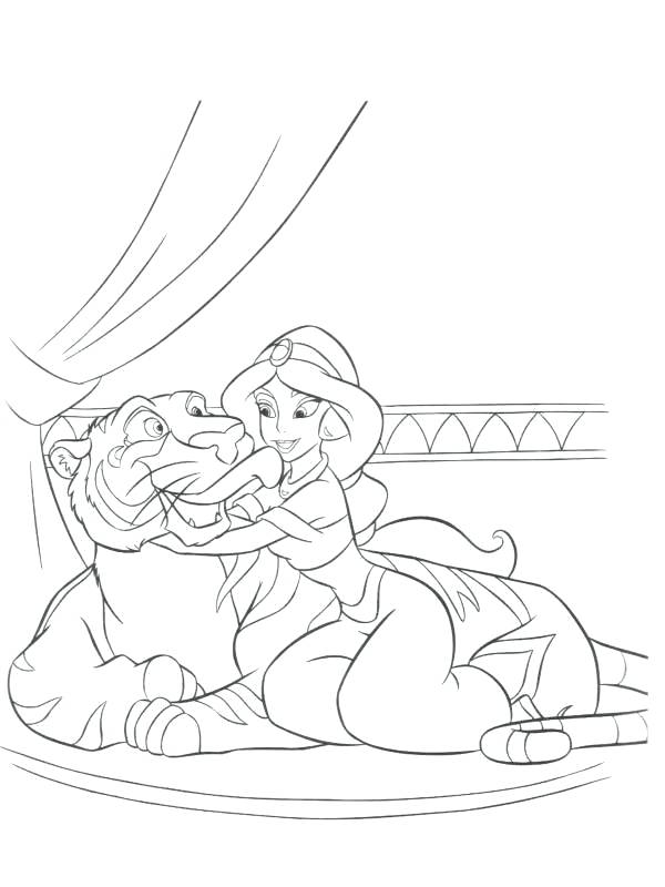 600x800 Princess Jasmine Coloring Pages Princess Jasmine Open The Curtain