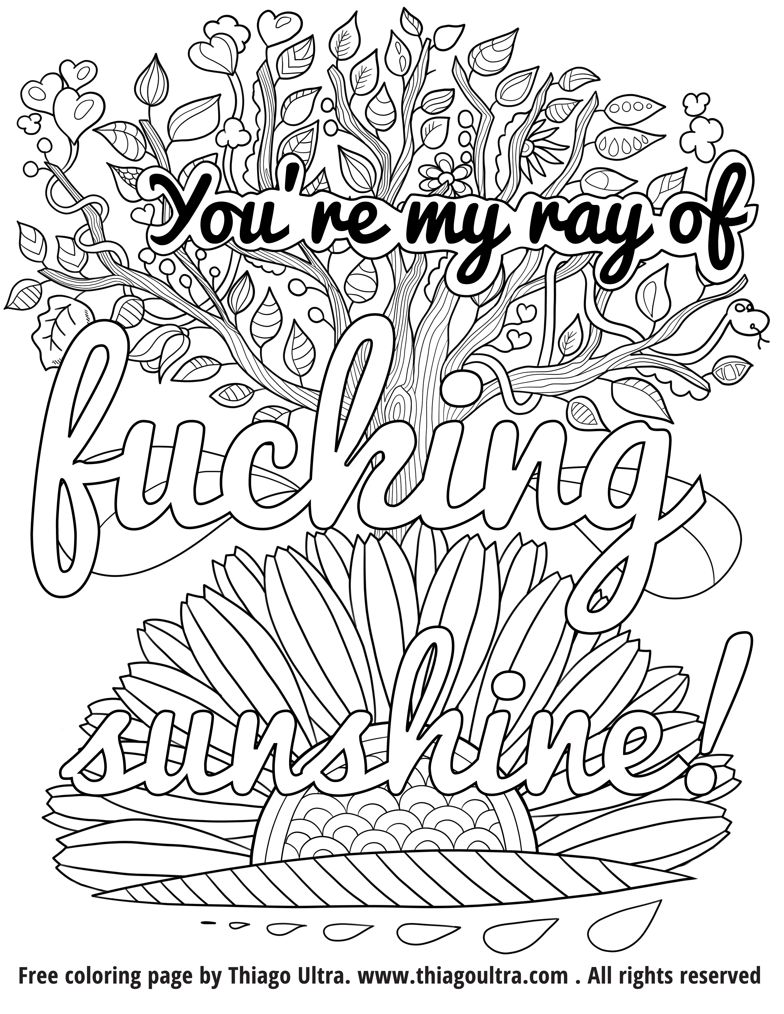 2550x3300 Swear Word Pictures Coloring Lovers