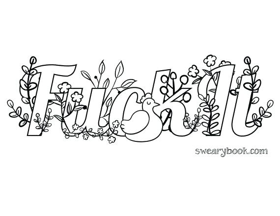 570x440 Swear Word Coloring Pages Free Printable