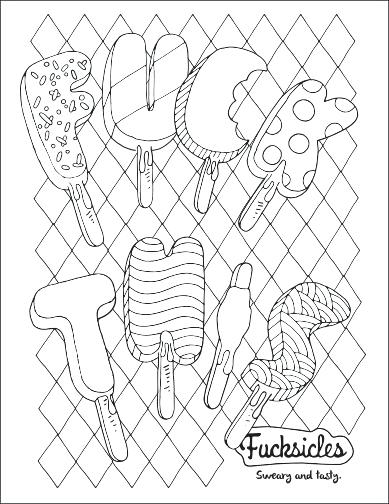 389x504 Swear Word Coloring Pages Printable Adult Flowers