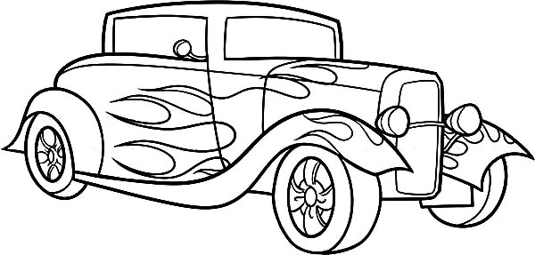 600x287 Hot Rod Car Coloring Pages Coloring Pages, Hot Rod Car Coloring