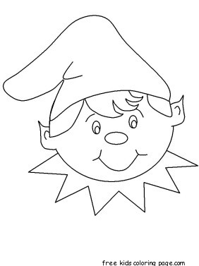 282x377 Print Out Christmas Elf Face Cut Out Coloring Pagesfree Printable