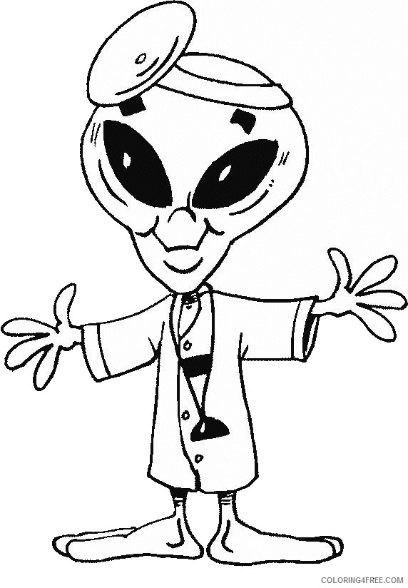 572x824 Cute Alien Coloring Pages Printable For Kids