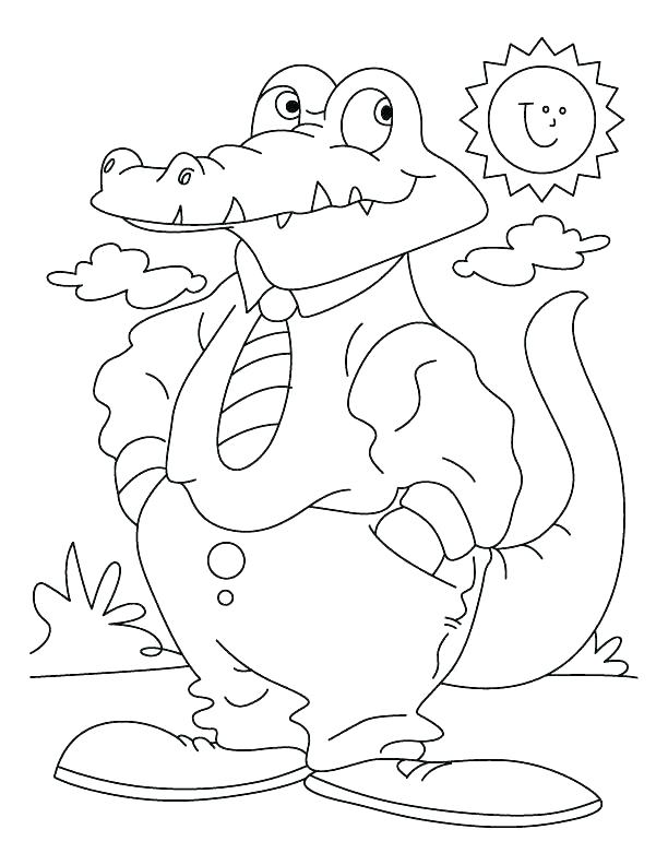 612x792 Alligator To Color