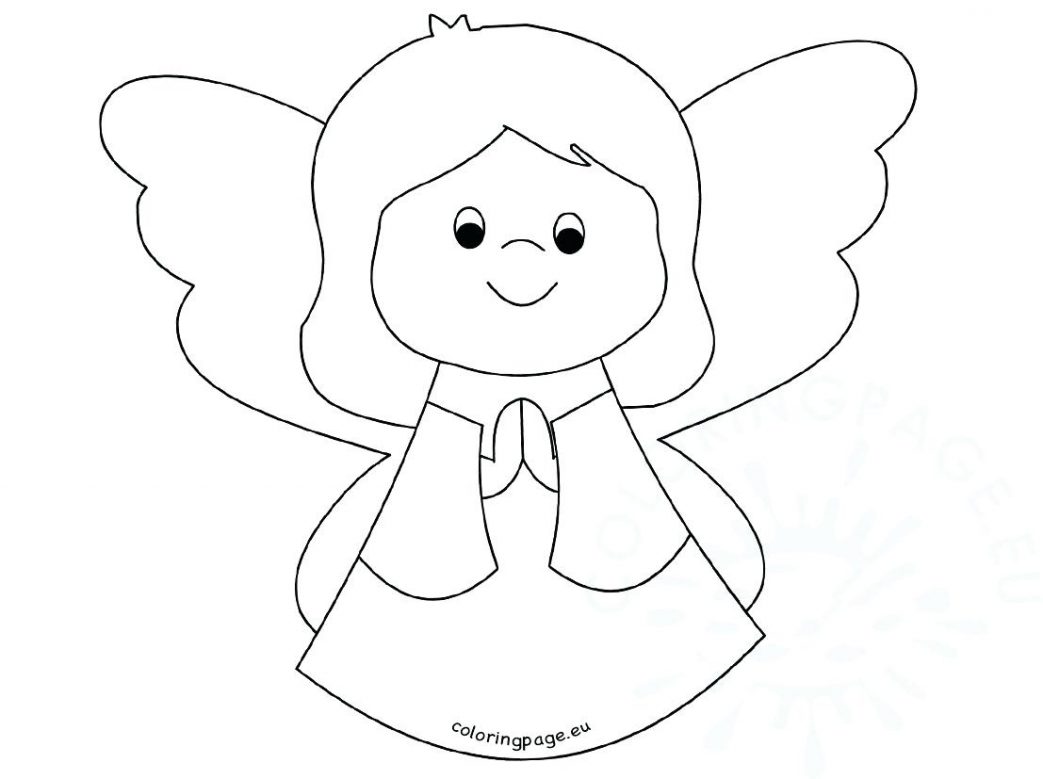 1043x779 Angel Coloring Pages Printable Little Page Stock Vector Art