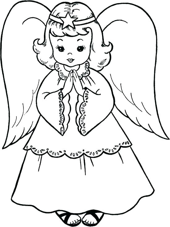 550x736 Free Angel Coloring Pages Angel Coloring Page With Free Angel