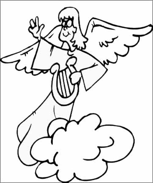 500x600 Angel Coloring Pages For All Kids Creative