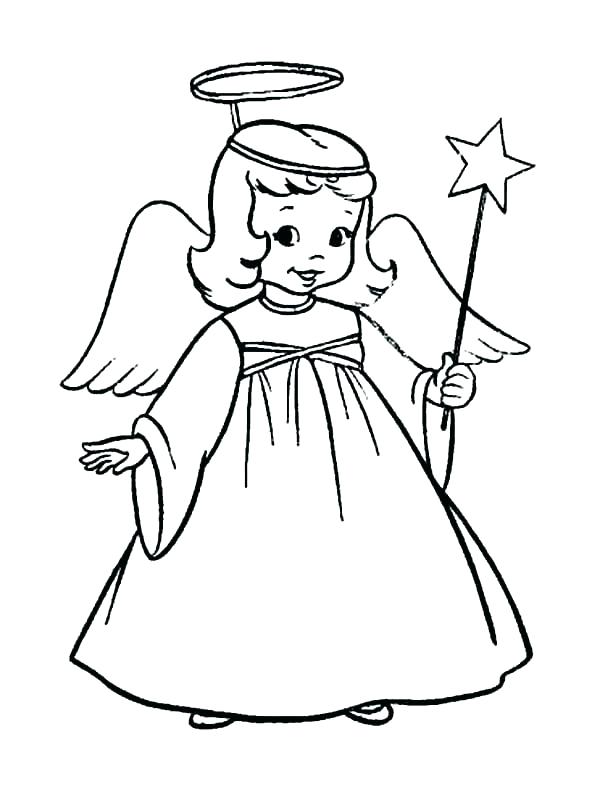 600x799 Angel Coloring Pages For Preschool Angels Coloring Pages Free