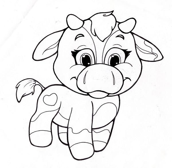 600x589 Cute Animal Coloring Pages Printables