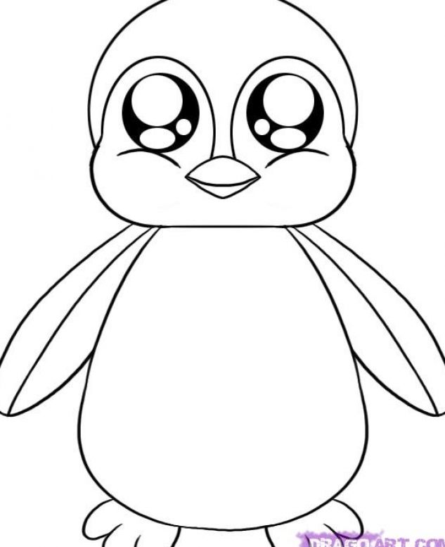 633x777 Cute Baby Penguin Coloring Pages Pixels Just