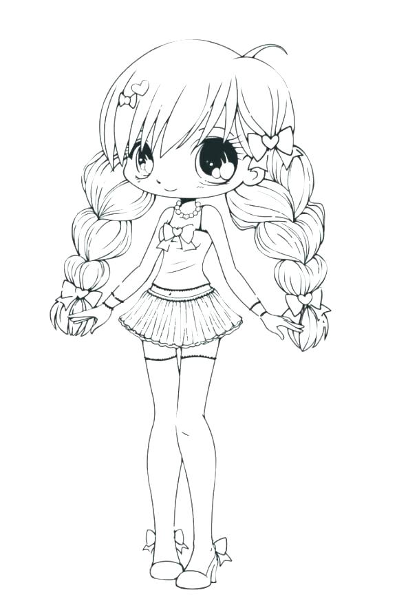 577x870 Cute Anime Animals Coloring Pages