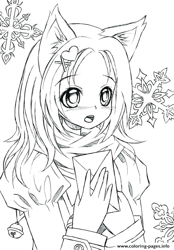 600x858 Cute Anime Coloring Pages To Print Printable