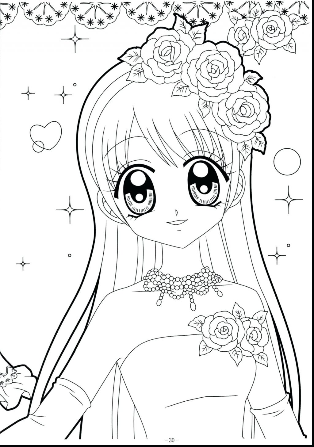 1024x1458 Coloring Page Cute Anime Coloring Pages Well Food Girl Colouring