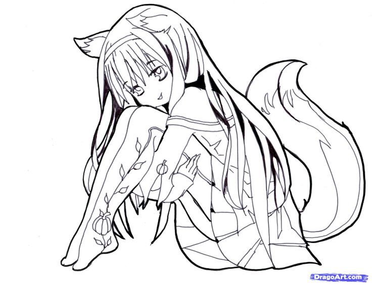 736x566 Drawing Anime Wolves