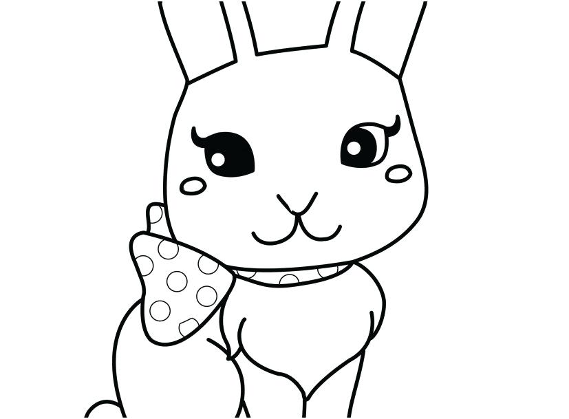 827x609 Baby Rabbit Coloring Pages