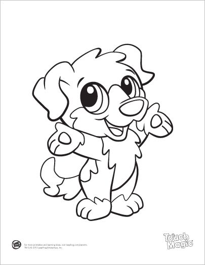 405x524 Learning Friends Dog Baby Animal Coloring Printable From Leapfrog
