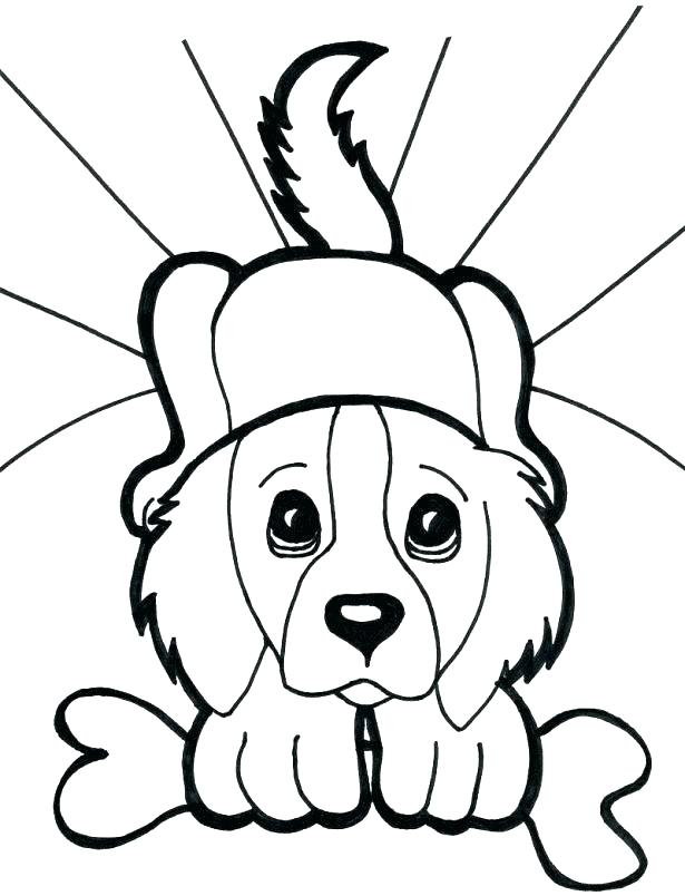 615x804 Cute Dogs Coloring Pages