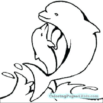 432x432 Cute Baby Dolphin Coloring Pages For Kids