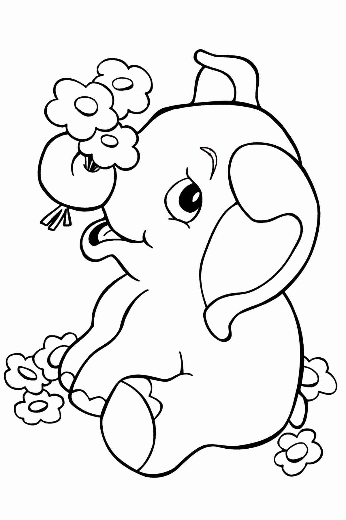 1200x1800 Cute Baby Elephant Coloring Pages Picturesque Olegratiy