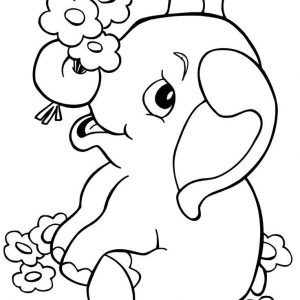 300x300 Elephant Birthday Coloring Pages Copy Elephant Coloring Page