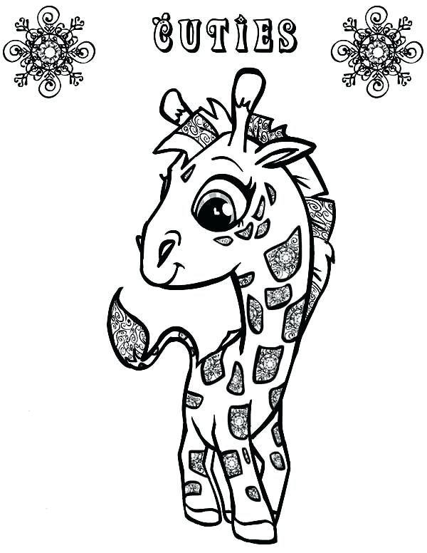 600x776 Giraffe Color Page Printable Giraffe Coloring Pages Medium Size