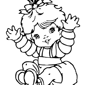350x350 Cute Baby Girl Coloring Pages Color Page
