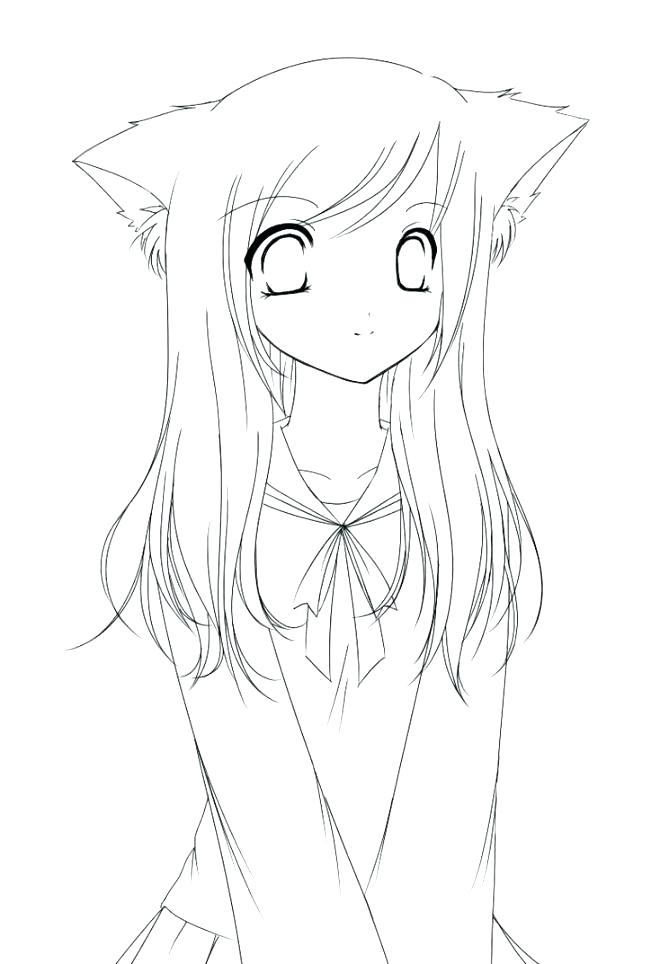 669x964 Cute Girl Coloring Pages With Anime Coloring Pages Cute Girl Color