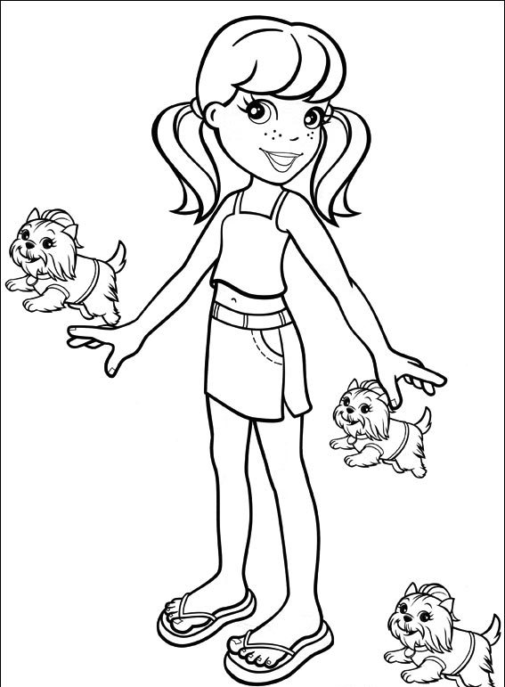 567x771 Little Girl Coloring Pages