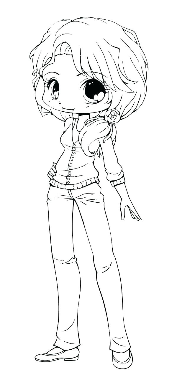 600x1290 Cute Girl Coloring Pages