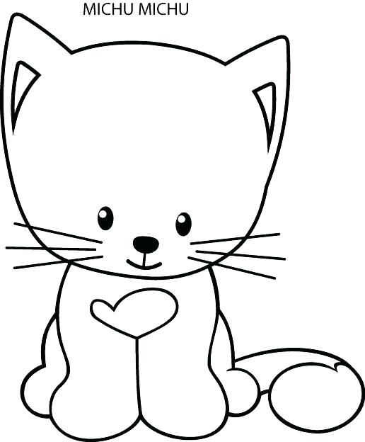 516x624 Coloring Baby Kitten Coloring Pages To Print Out Free Cute Baby