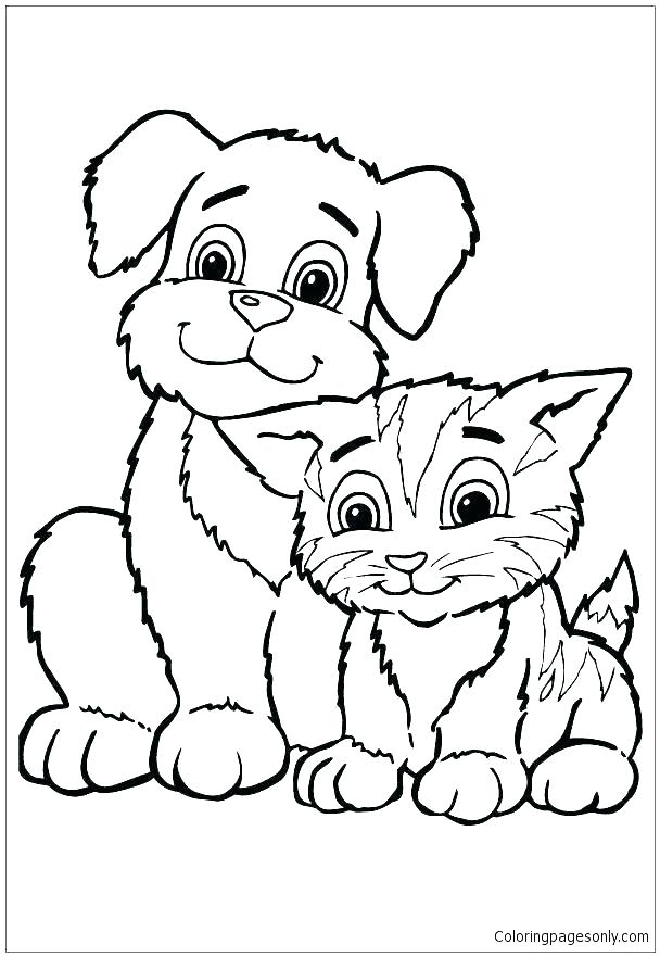 608x881 Kittens Coloring Pages