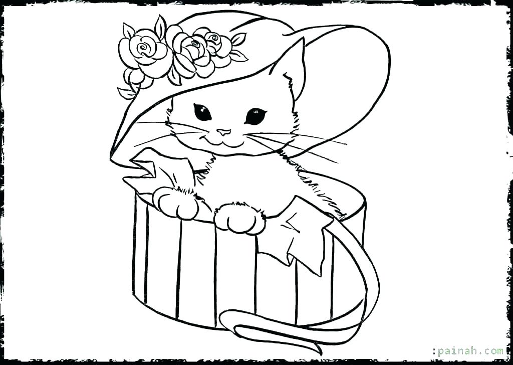 1024x728 Baby Kitten Coloring Pages Cute Cat Coloring Pages Baby Kitten